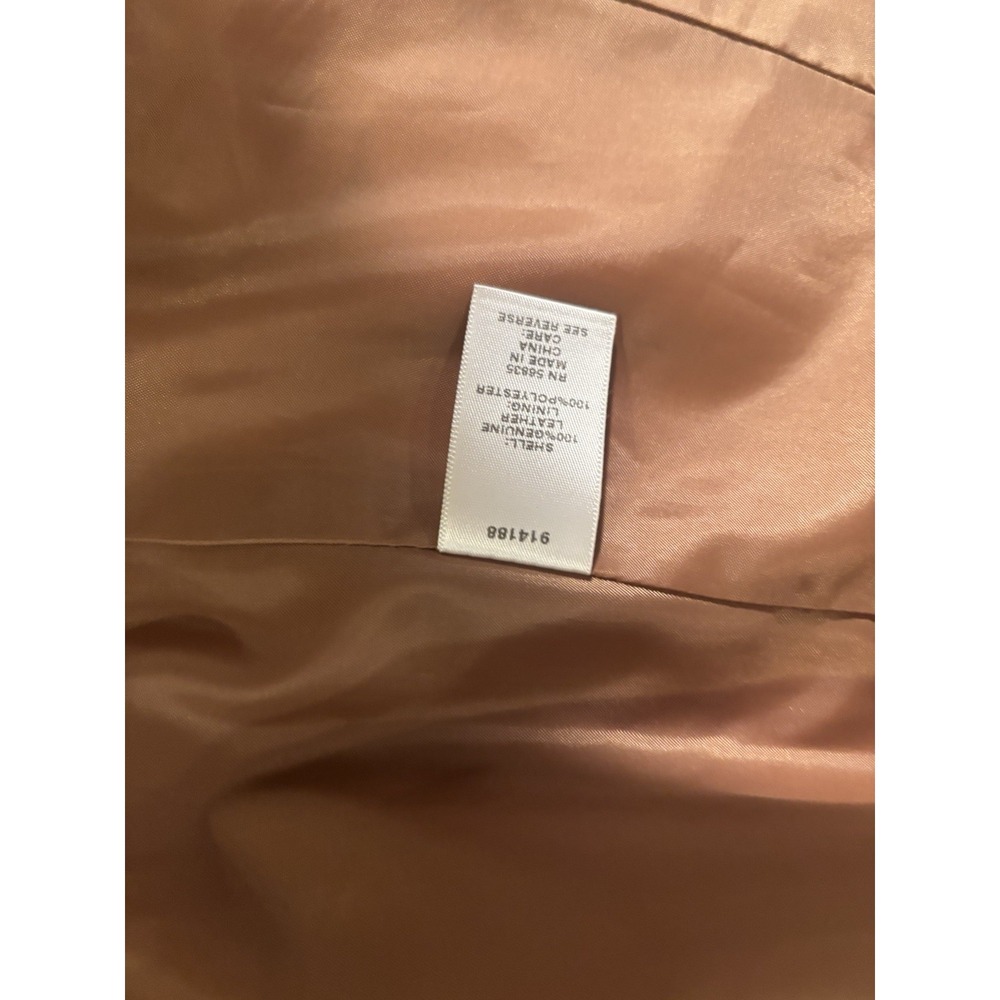 Cabelas Genuine Leather Jacket Womens Large Brown Button Up Buttery Soft Lined - Picture 12 of 16